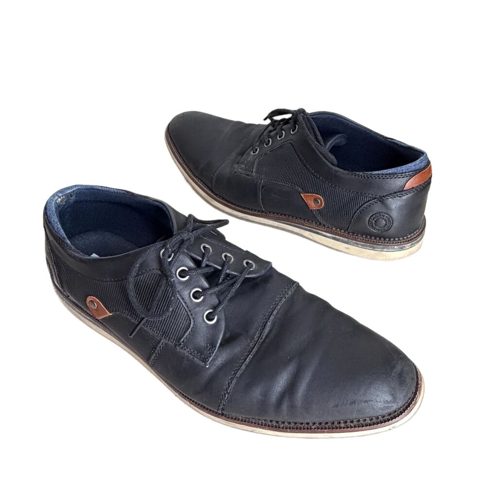 B-52 by Bullboxer Vegan Lace Up Shoes Mens Size 11 Black Sneakers Cap Toe